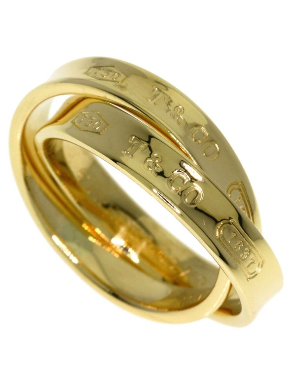 Tiffany & Co 1837 Interlocking Circle Ring 18k Yellow Gold